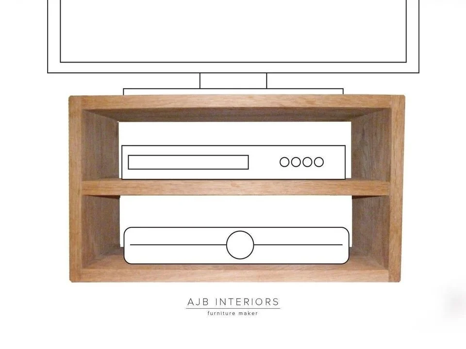 Solid Oak media tv unit