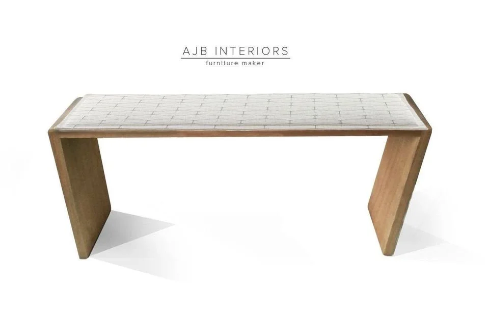Solid oak bench