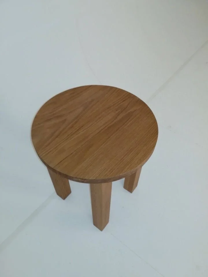 Solid Oak small round side table