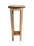 Solid oak medium round top handmade side bedside table