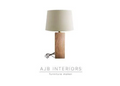 Solid Oak bedside , table, desk lamp light base