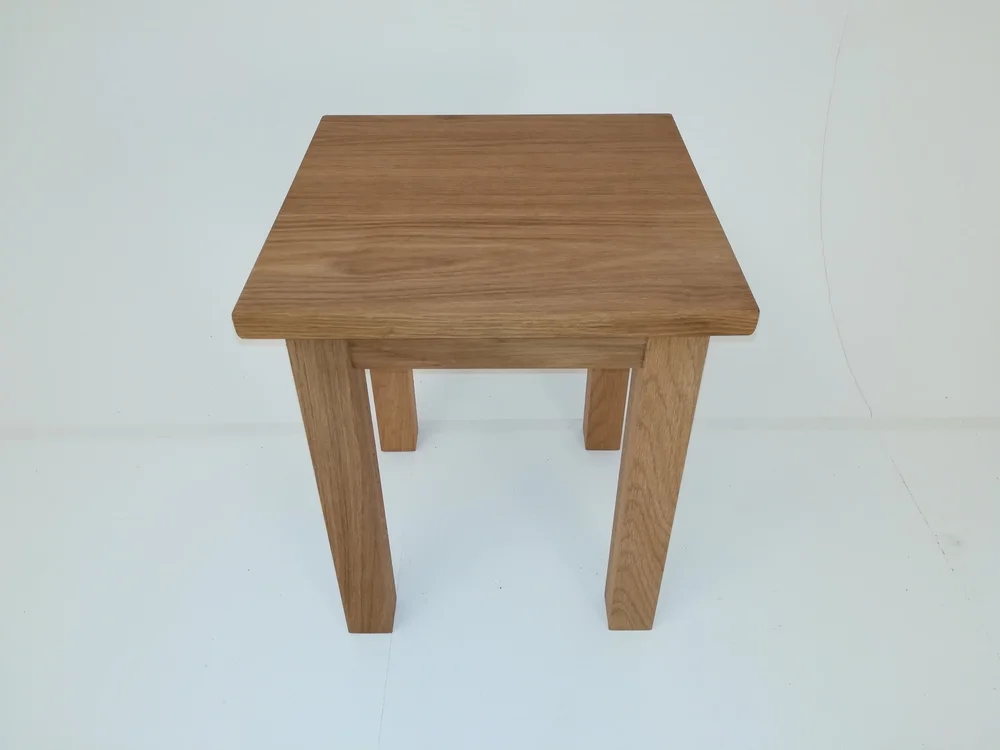 solid oak side table chunky hand made can make any size